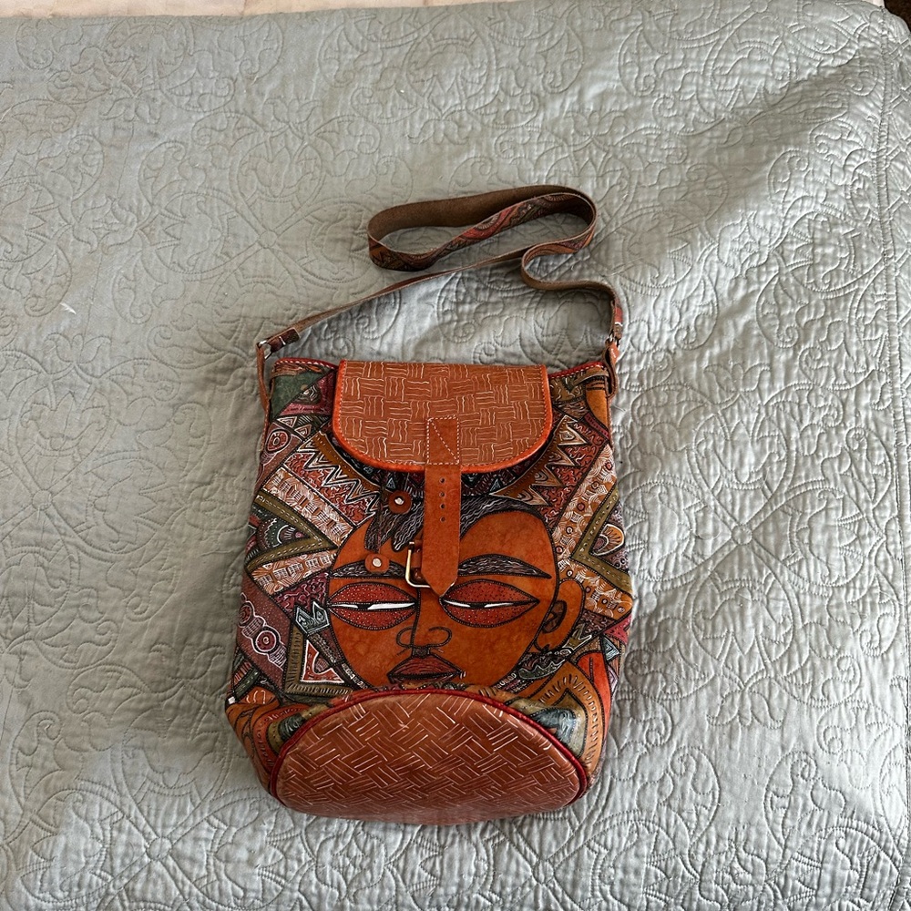 Authentic African Leather Shoulder Bag